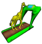 Giraffe on Treadmill