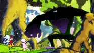 The gorian finds Natsu and Lisanna