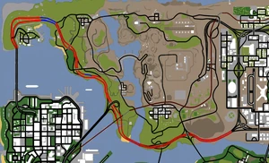 Autopista de Las Venturas mapa