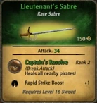 Lieutenant's Sabre fixed