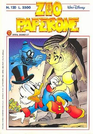 Couverture de Marco Rota illustrant l'histoire, pour le magazine italien Zio Paperone.