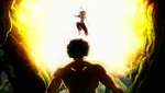 Erza about to slash Azuma