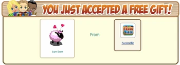 Luv Ewe FarmVille Free Gift Accepted