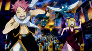 830px-Natsu, Lucy, and Happy running from Rune Knights