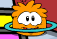 Orange puffle plauing again