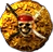 Shipskulls medallionbutton on