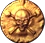 Treasure button coin on
