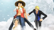 Luffy y Sanji en Drum