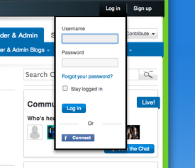 Log-in sign-up