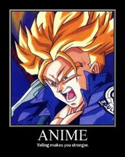 Anime - yelling makes you stronger