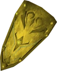Gilded kiteshield detail