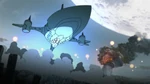 Arc Gurren Leaving Kamina city