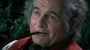 Bilbo smoking a pipe