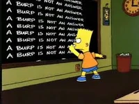 Chalk gag a burp is not an answer