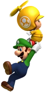 Propeller Toad Luigi Artwork - New Super Mario Bros. Wii