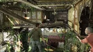 Nate and Sully finding a way to escape the Chateau