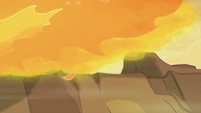 Fire hitting rock S2E21