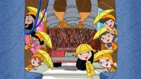 Fireside Girls in raingear