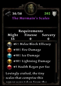 The mermain's scales