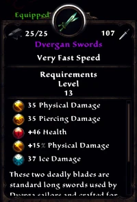 Dvergan swords stats
