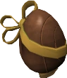 Chocolate egg on face mask chathead