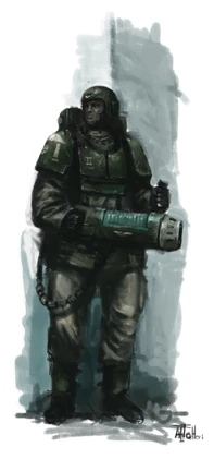 GI soldado deCadia con arma de plasma
