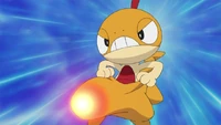 EP734 Scraggy usando Patada salto alta