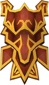 Dragon square shield (or) detail