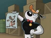 Dudley with a picture of the Bomb Defusing Platypus.