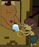Short Goblin stealing from Big Guy