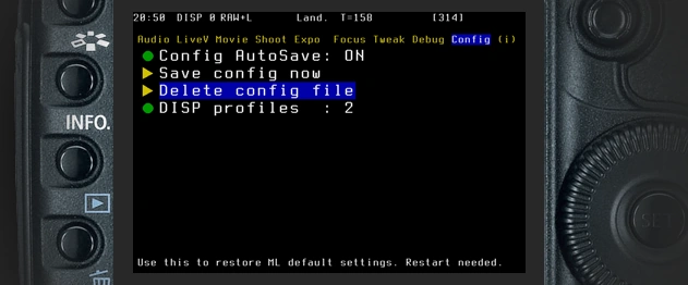 Camera config