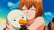 Elie's happiness when she see Plue is okay