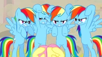 Rainbow Dash clones scaring Fluttershy S2E26