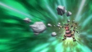 EP741 Krokorok usando roca afilada
