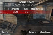 CoDZ Game over
