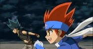 Gingka und Kyoya rennen