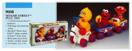 Illco 1992 preschool toys big bird parade pull toy