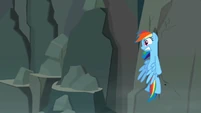 Rainbow Dash smacks into rock wall S2E07