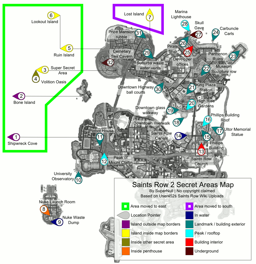 saints row 2 map with everything on it