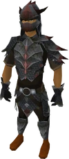 Black dragonhide armour equipped