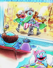 Grover stays up very very late three musketeers