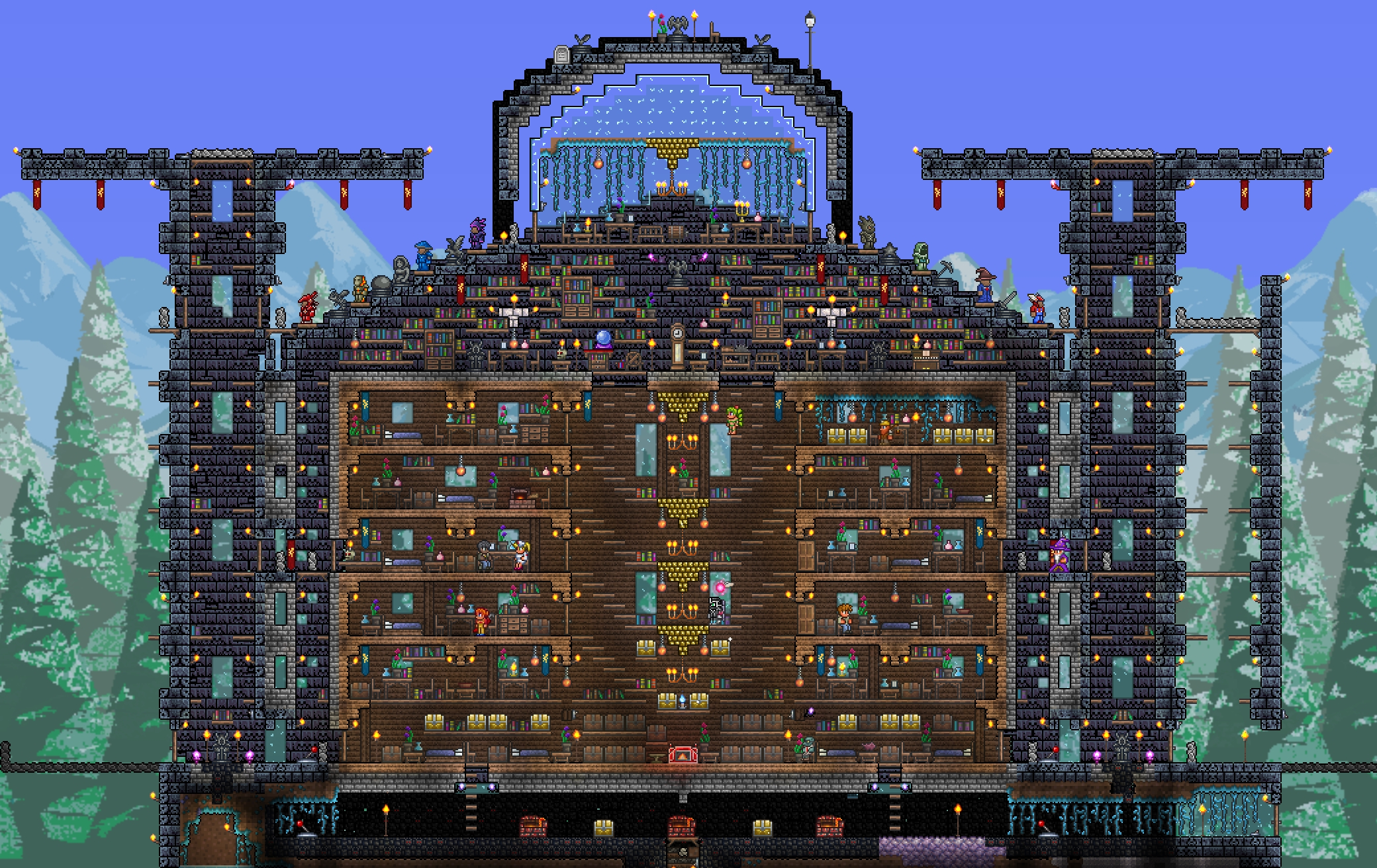 really cool terraria houses