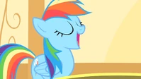 Rainbow Dash opening mouth S1E25