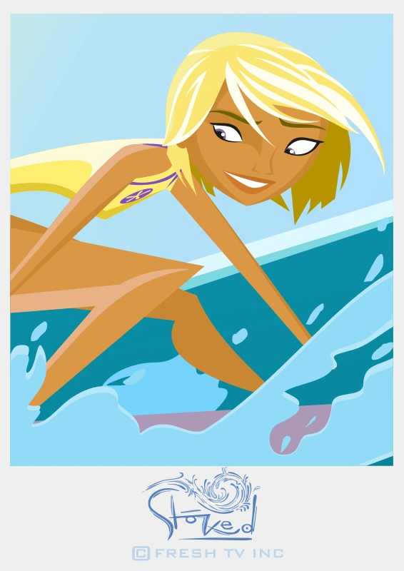 Stoked Fin surfing by qMargot