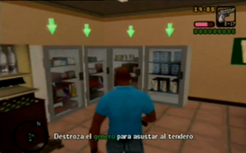 Vic extorsionando al dueño del local