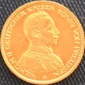 Preußen Wilhelm II in Uniform 20 Mark