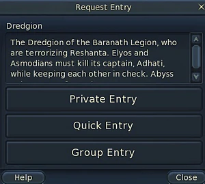 Dredgion Request