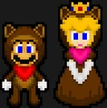 TANOOKI MARIO AND TANOOKI PEACH