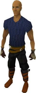 Bronze gauntlets equipped