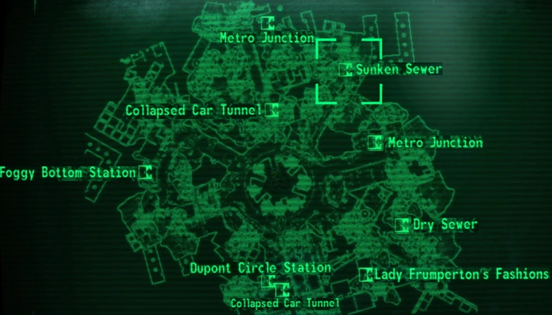 Sunken sewer loc